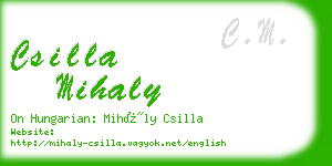 csilla mihaly business card